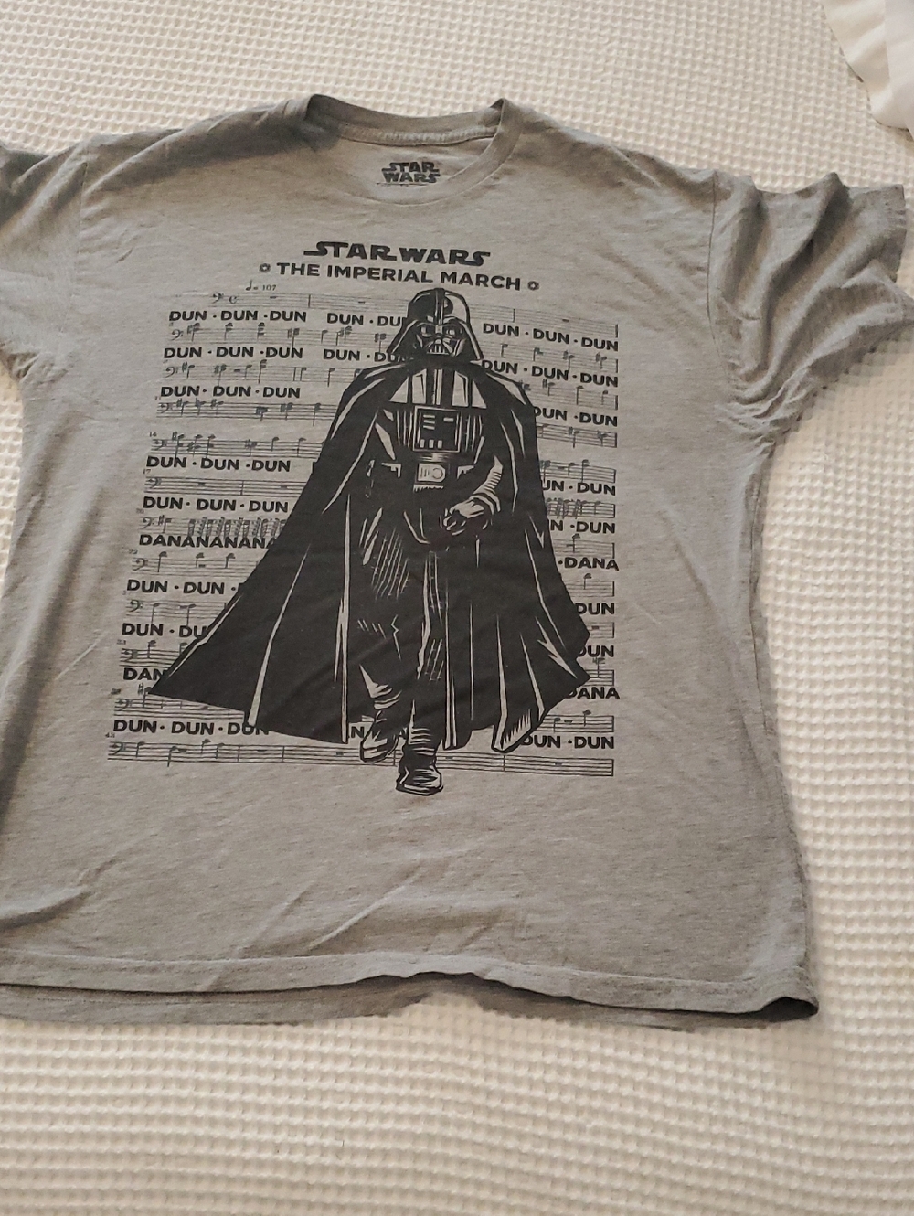Star Wars Gray Darth Vader Imperial March Graphic Tee Size MEDIUM